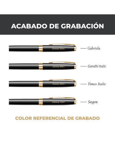 BOLÍGRAFO SONNET NEGRO LACA GT