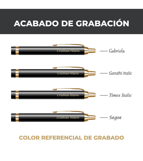 BOLÍGRAFO IM NEGRO LACA GT