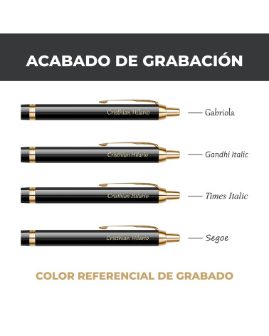 BOLÍGRAFO IM NEGRO LACA GT